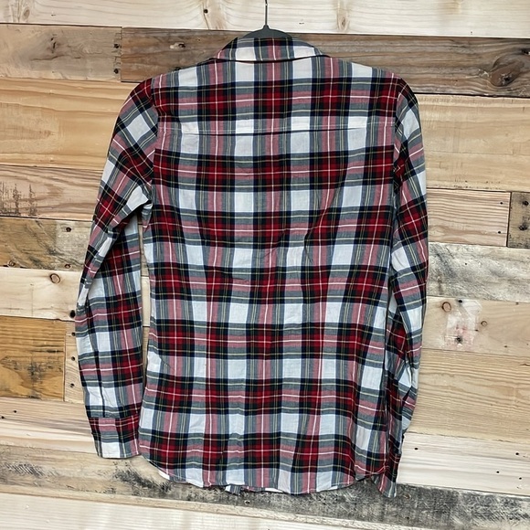J.Crew size XS plaid long sleeve perfect fit button down 100% cotton shirt - Picture 8 of 8